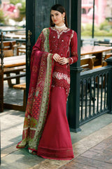 Noor by Saadia Asad Unstitched 3 Piece Eid Handwork Schiffli Laserkari Collection'2023-D-12
