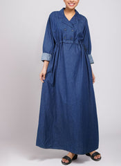 Hijab Ul Hareem Hijabulhareem Denim Coat Designer Abaya 0119-R-986