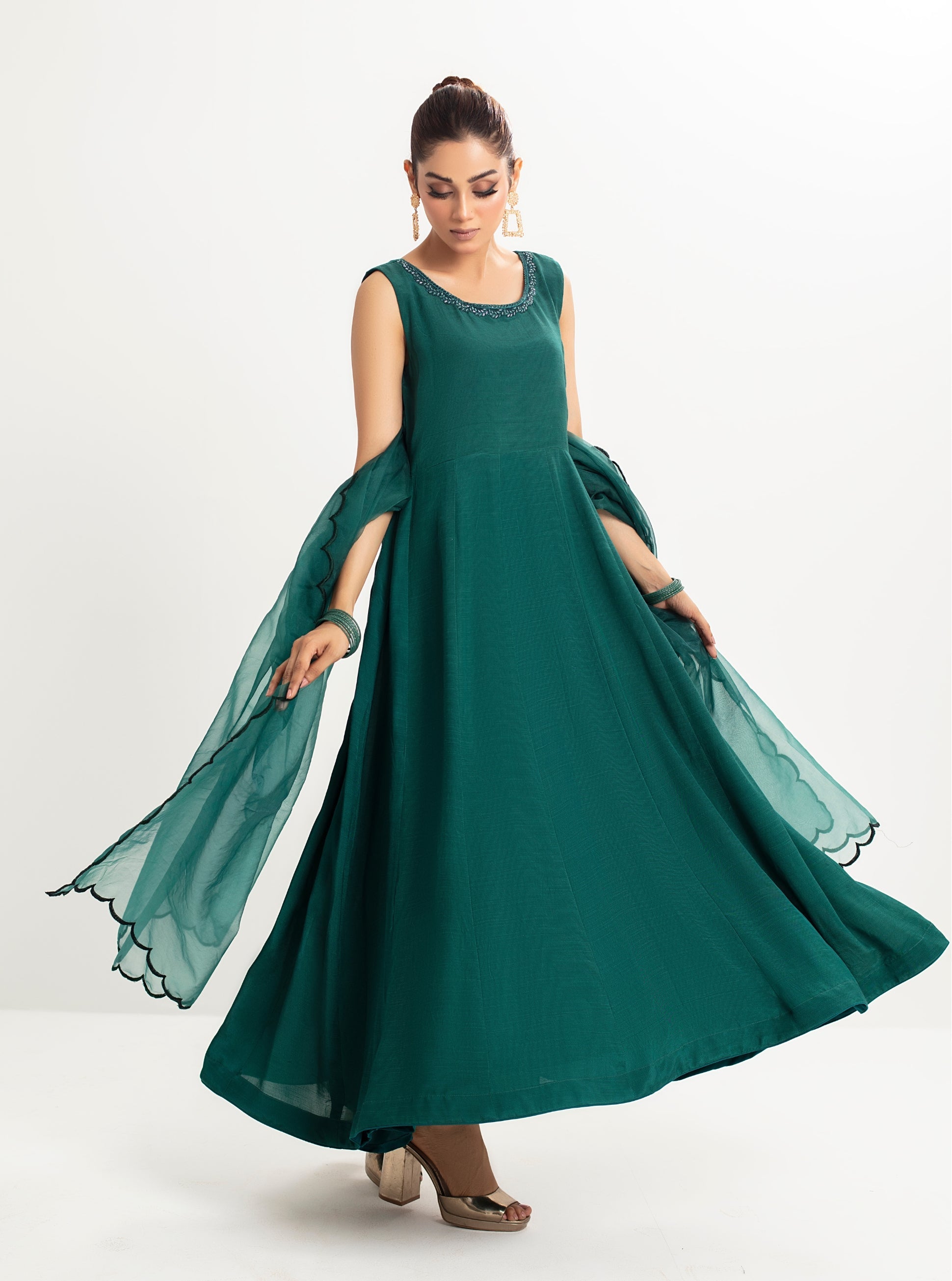 Rangeen Stitched Jade
