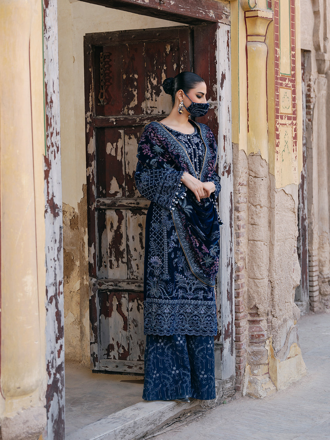 Siara By Flossie Unstitched 3 Piece Formals Velvet Collection'2025-V-106 - A