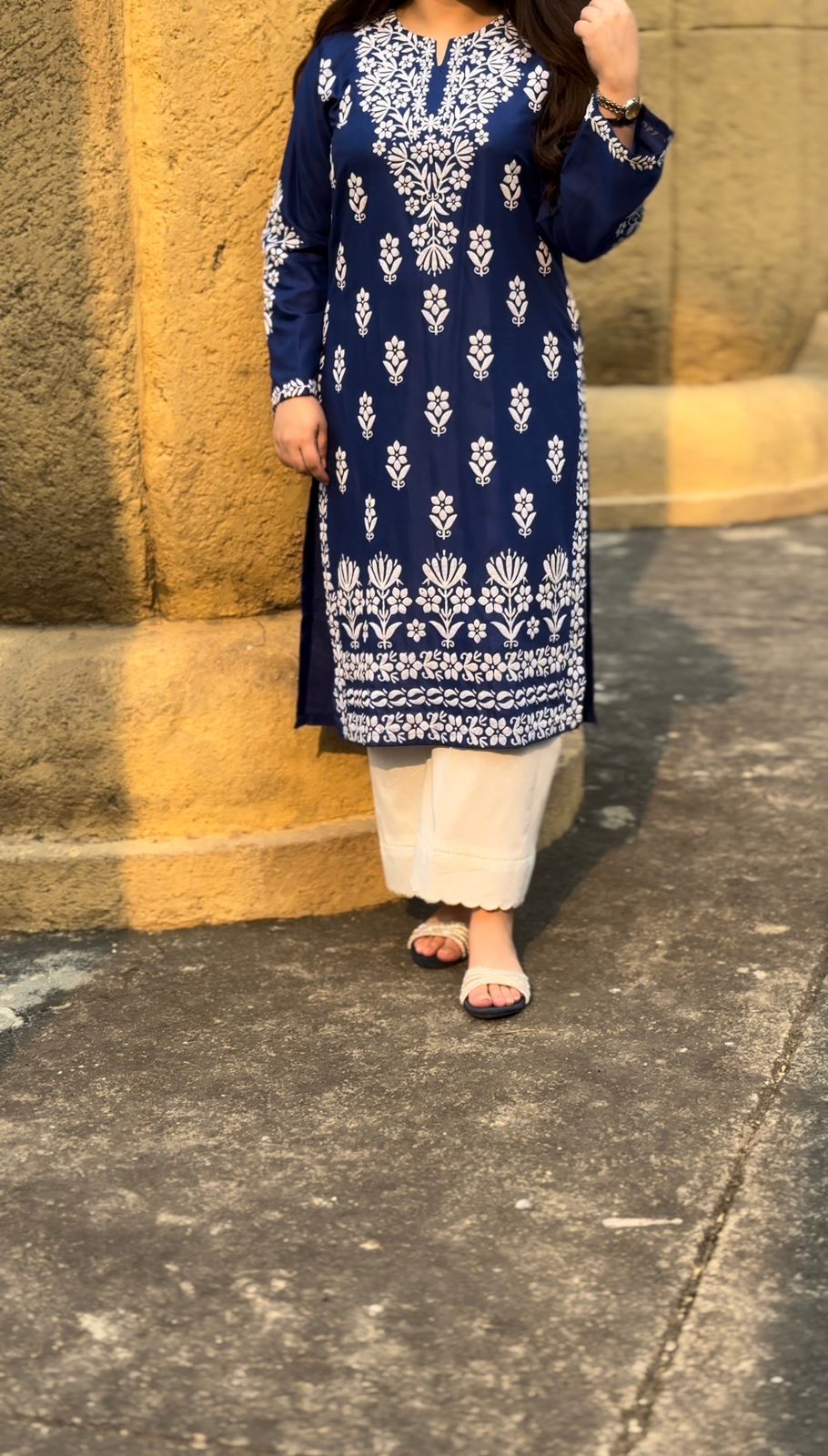 Zaib E Hoor FOXY Embossed Indian Chicken Kari Kurti