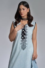 The Affordables By Mariam Malik Stitched 3 Piece Digital Printed Lawn Collection'2025-Azure Noir
