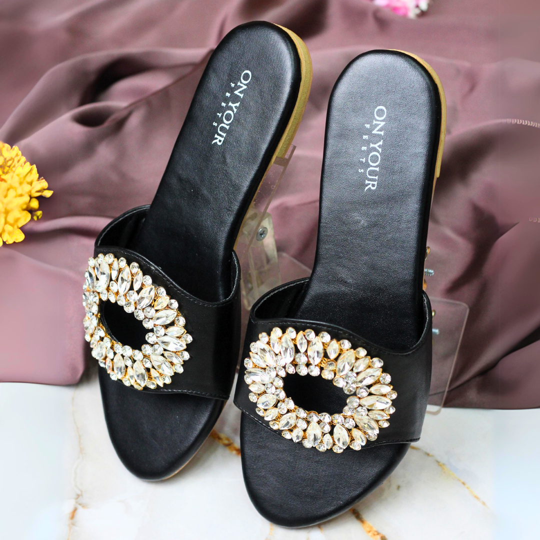 On Your Feets Sliders-Ruby Gold (Black)