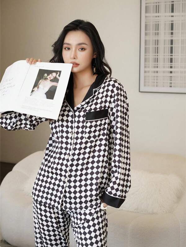 Studio By Arj She's Inn Everyday Elegance Nightwear Smoothy Satin Pajama set COMFORTABLE VL-PJ-2002