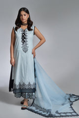 The Affordables By Mariam Malik Stitched 3 Piece Digital Printed Lawn Collection'2025-Azure Noir