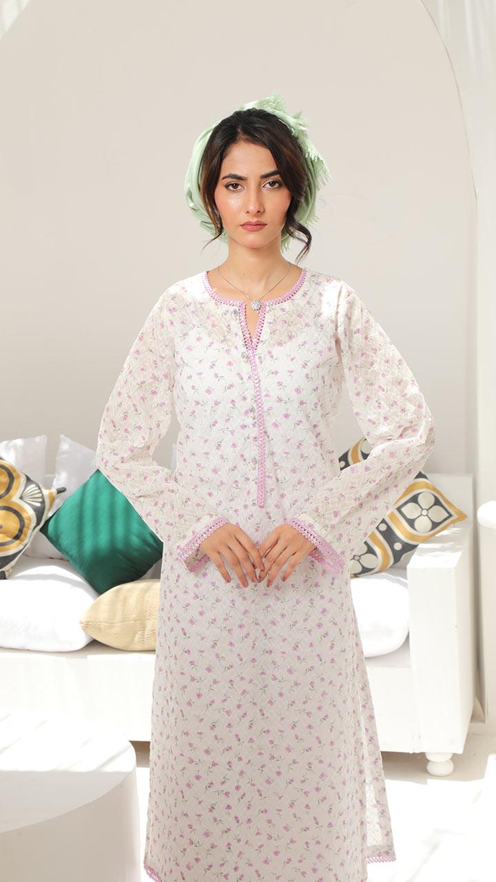 Summer Vibes Basics By Najia Zia Stitched 2 Piece Printed Lawn Collection-IRIS