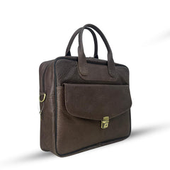 Laptop Bag Brown with Front Flip Pocket Brown - Bag X