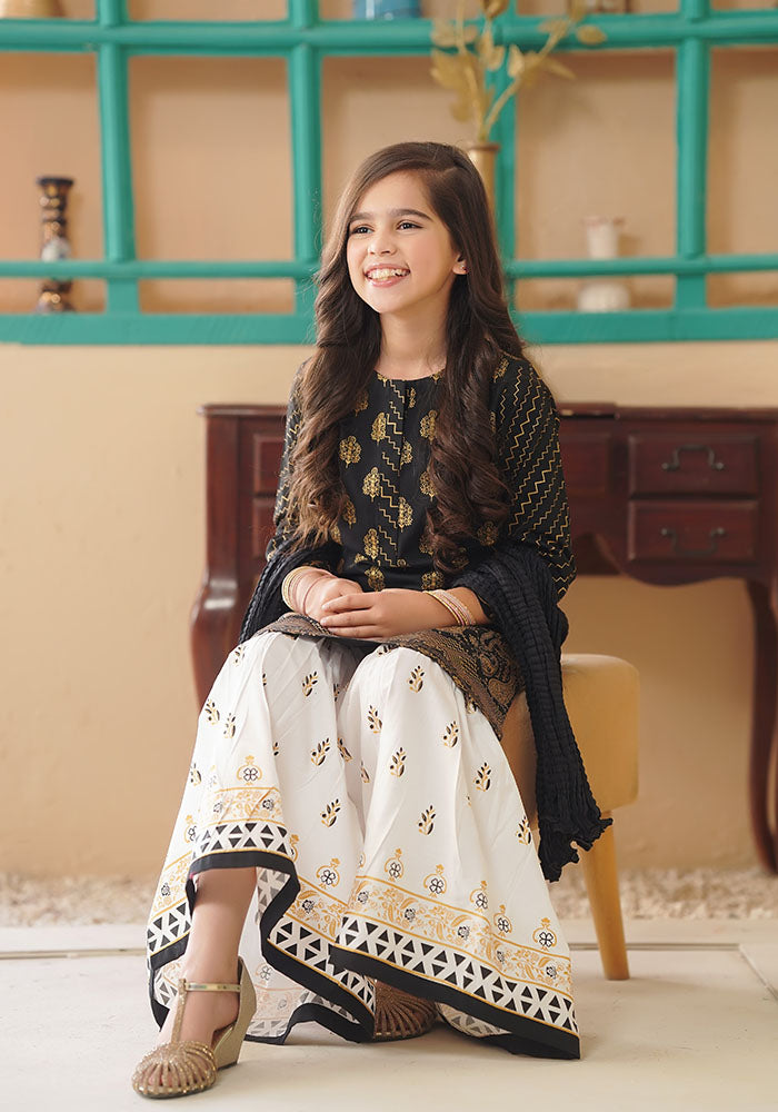 Ochre Clothing Cotton Printed 3 Pc Suit
