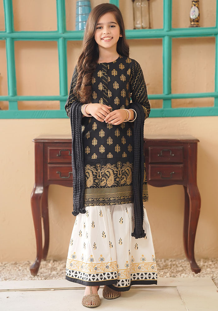 Ochre Clothing Cotton Printed 3 Pc Suit