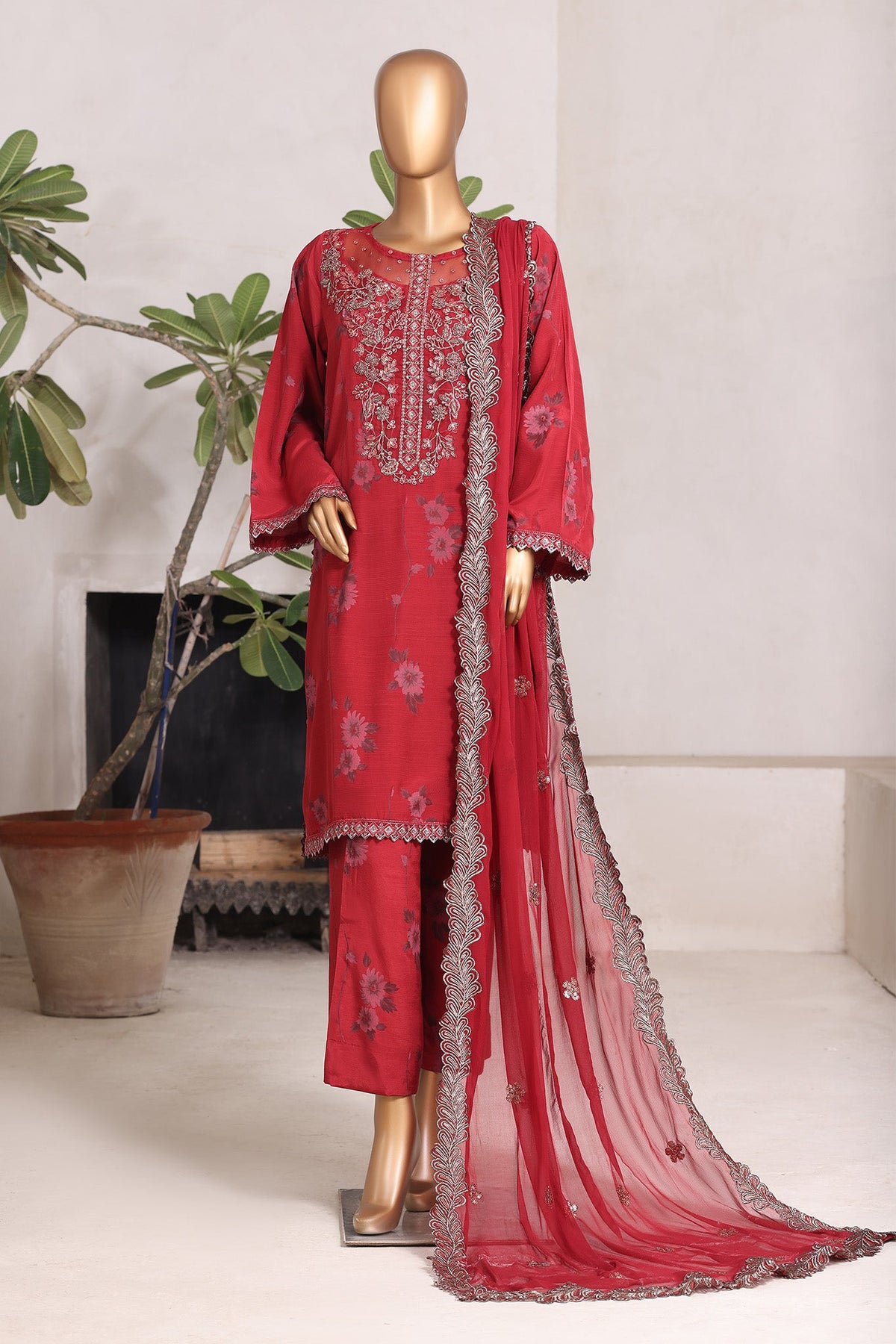 Khombi Stitched 3 Piece Luxury Formals Collection'2025-197-Rm-Raindeer