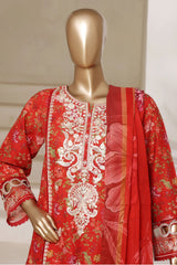 Signature By Sada Bahar Stitched 3 Piece Festive Emb Lawn Vol-02 Collection'2025-PD-198-RED