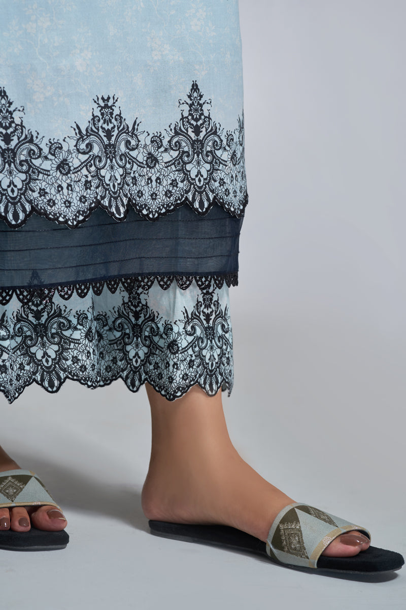 The Affordables By Mariam Malik Stitched 3 Piece Digital Printed Lawn Collection'2025-Azure Noir