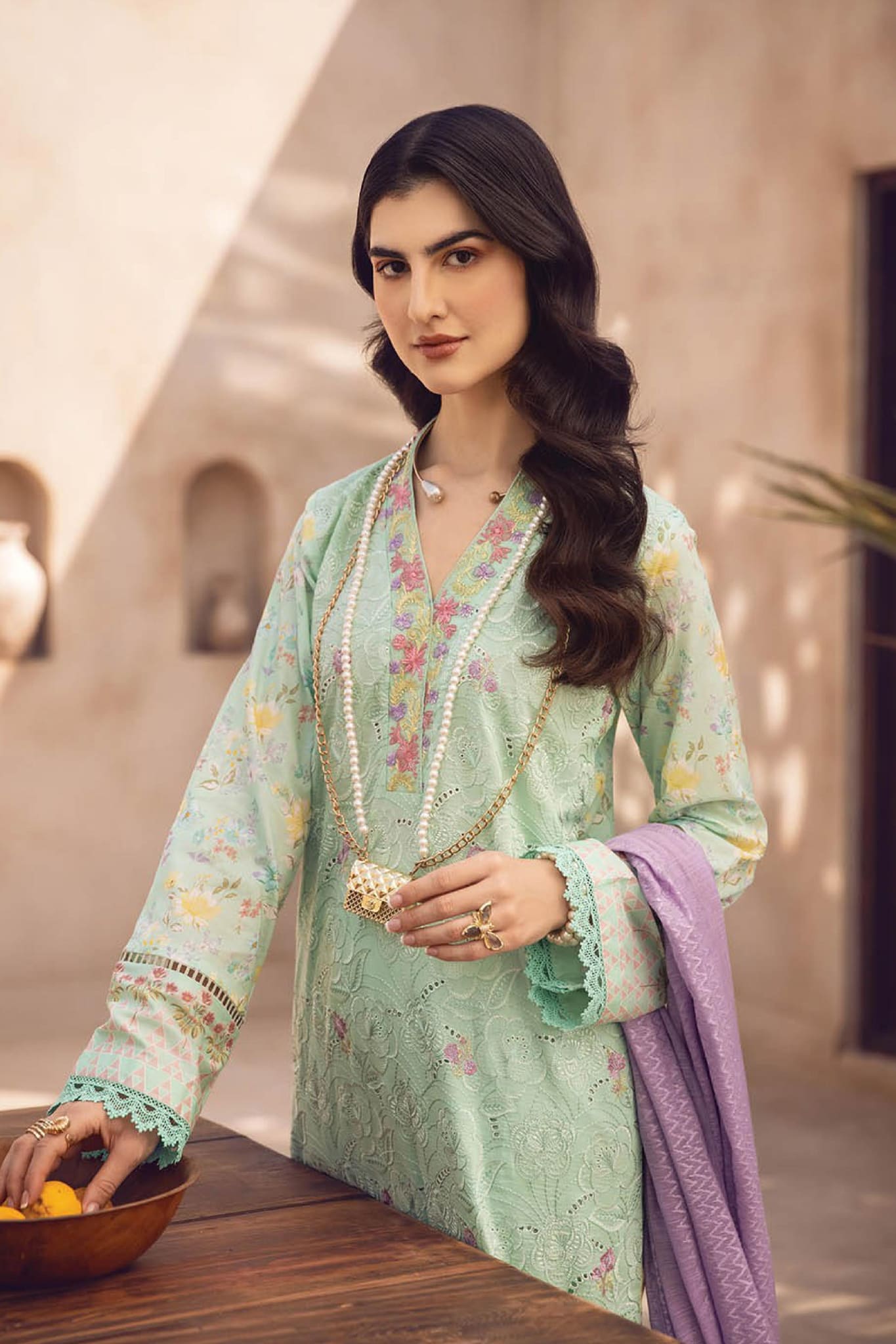 Raj Bari Unstitched 3 Piece Chikankari Collection'2023-RC-01-A