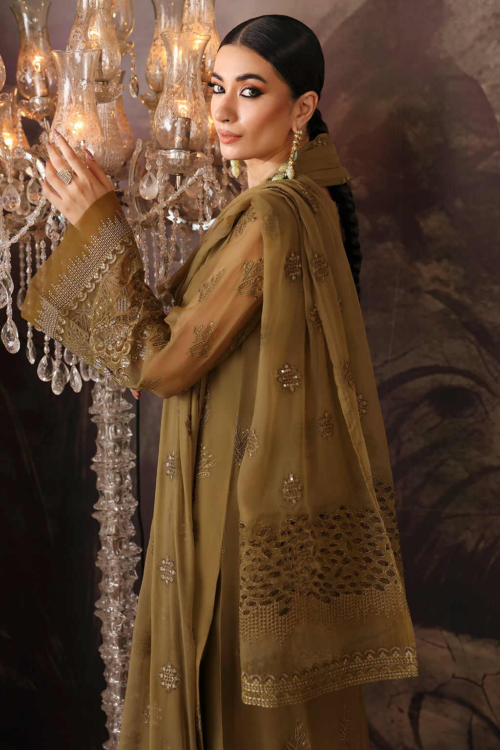 Mehak By Flossie Unstitched 3 Piece Luxury Formals Vol-08 Collection'2025-FE-804