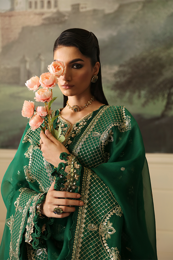Nyra Unstitched 3 Piece Wedding Festive Collection'2025-Jade