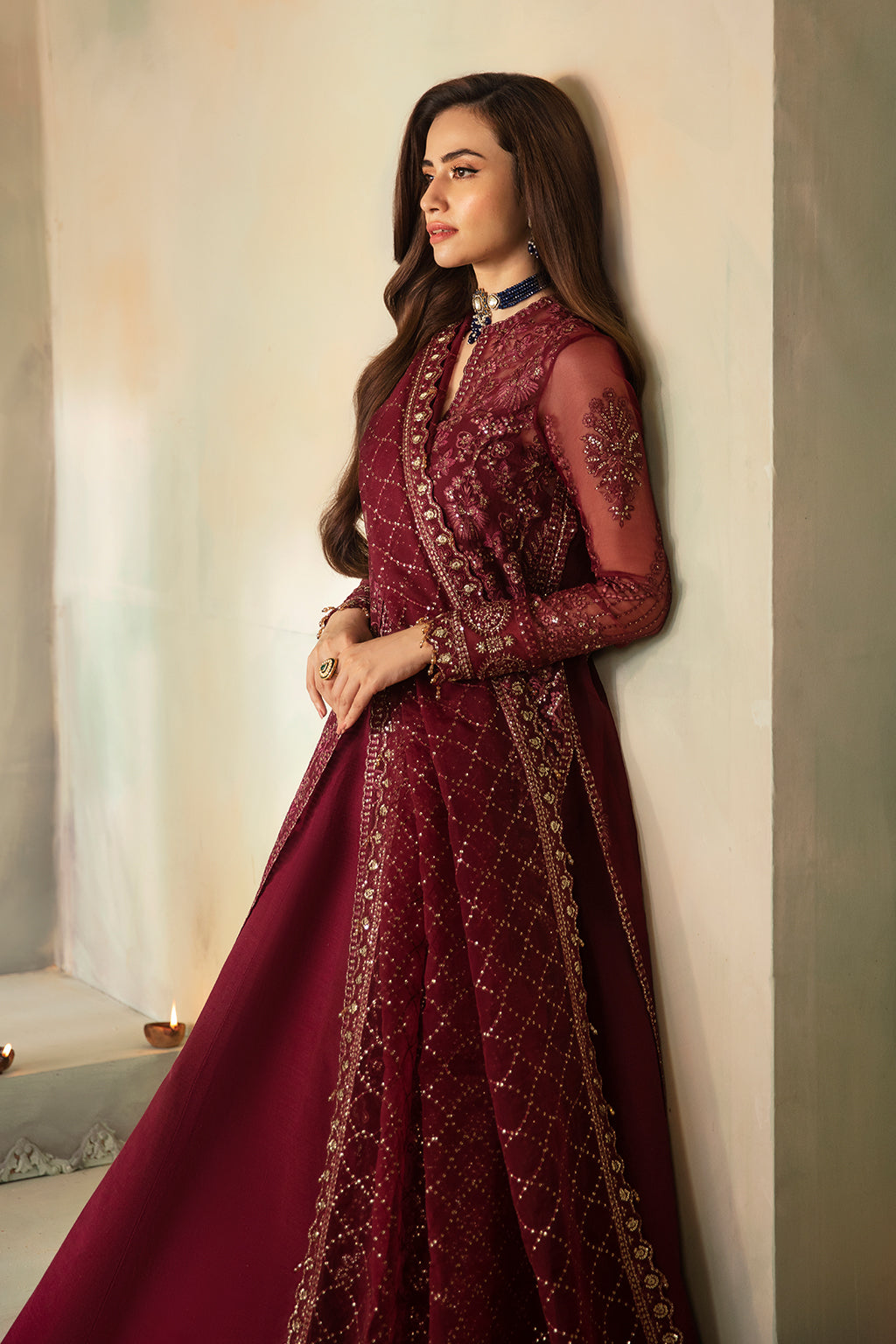 Elena By Meeral Unstitched 3 Piece Wedding Formals Collection'2025-Leila