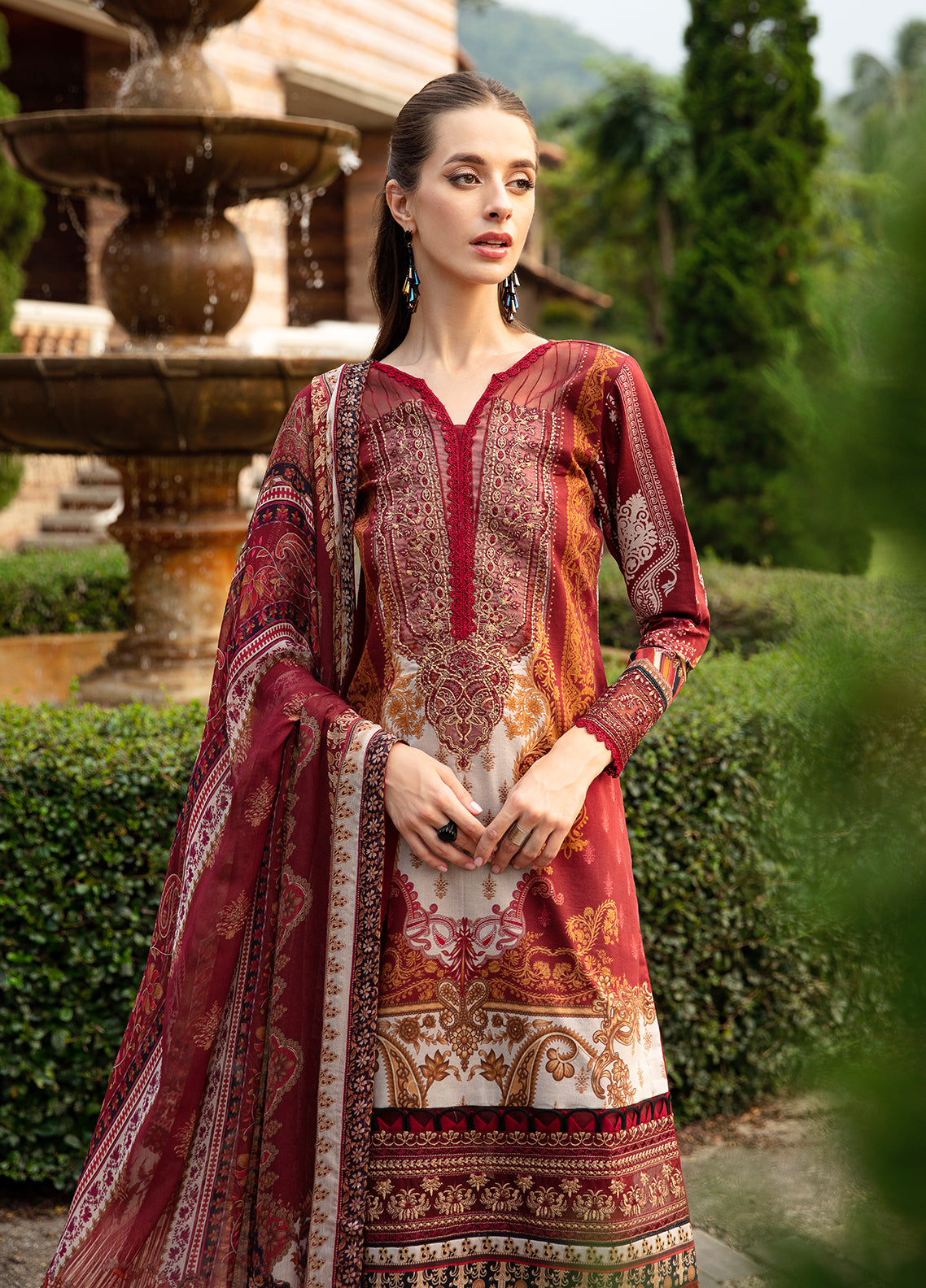 Springtime Ballet By Gulaal Unstitched 3 Piece Luxury Lawn Collection'2024-AMARYLLIS (GL-L-24V1-09)