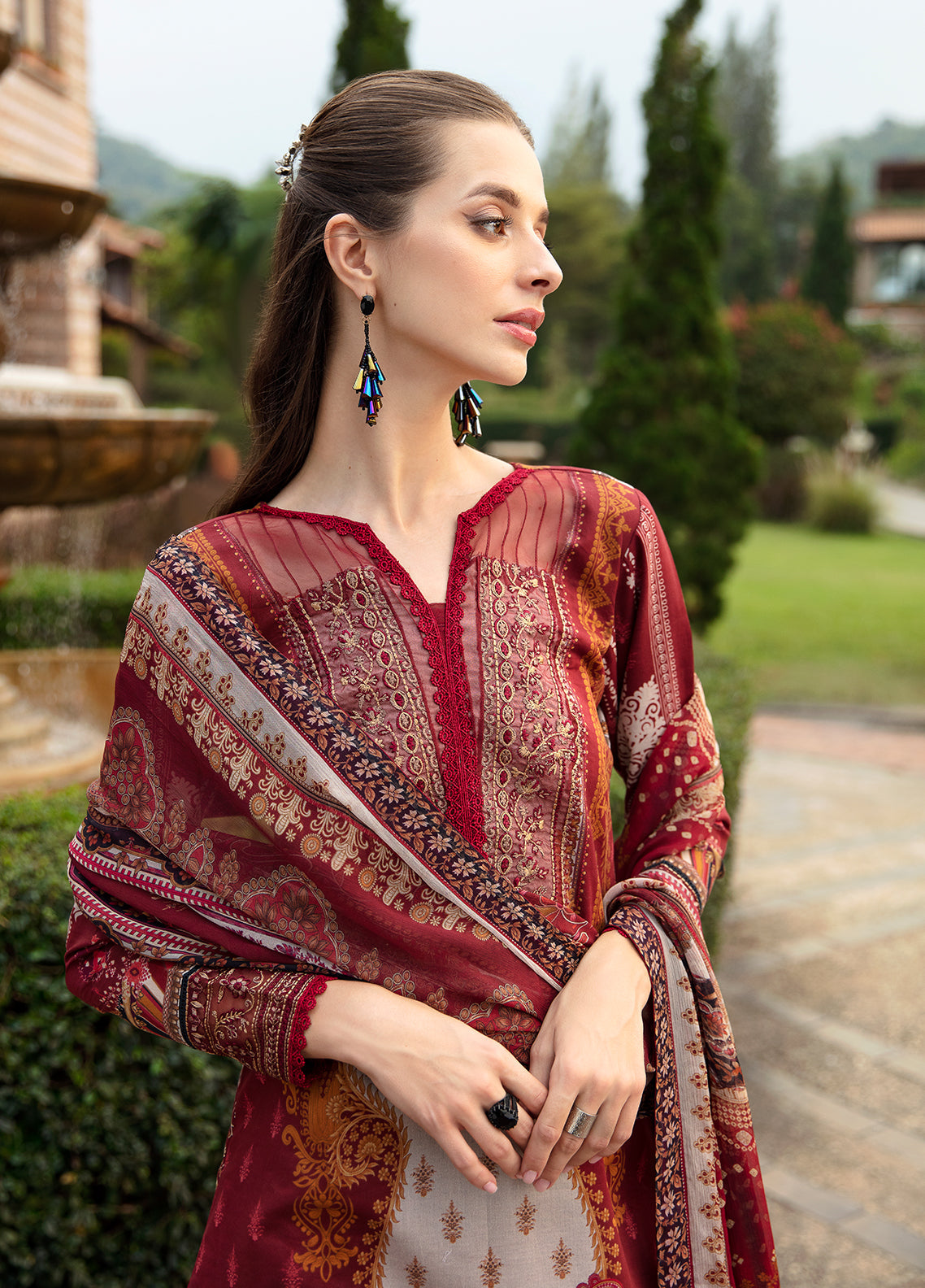 Springtime Ballet By Gulaal Unstitched 3 Piece Luxury Lawn Collection'2024-AMARYLLIS (GL-L-24V1-09)