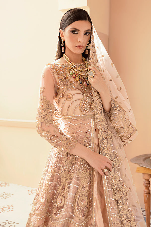 Serene Unstitched 3 Piece Formals Suits-IB-08 Gold Majesty
