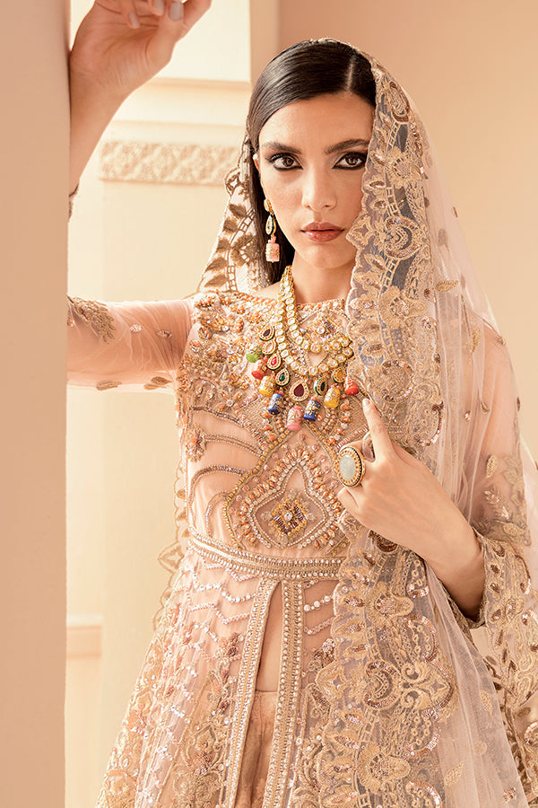 Serene Unstitched 3 Piece Formals Suits-IB-08 Gold Majesty