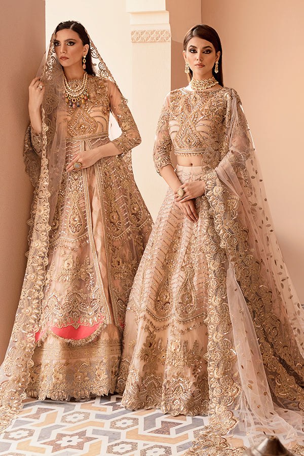 Serene Unstitched 3 Piece Formals Suits-IB-08 Gold Majesty