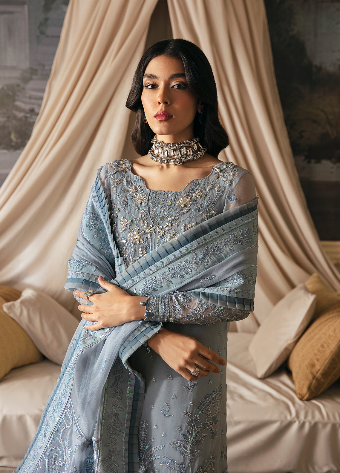 Gulaal Unstitched 3 Piece Emb Chiffon Vol-02 Collection'2023-Zuria