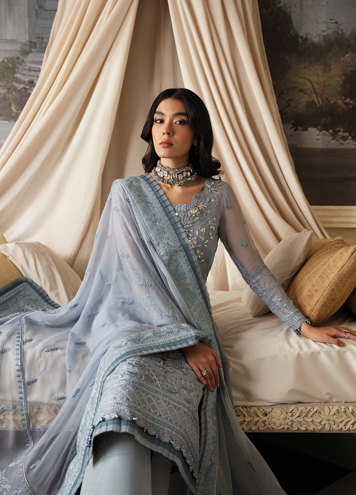Gulaal Unstitched 3 Piece Emb Chiffon Vol-02 Collection'2023-Zuria