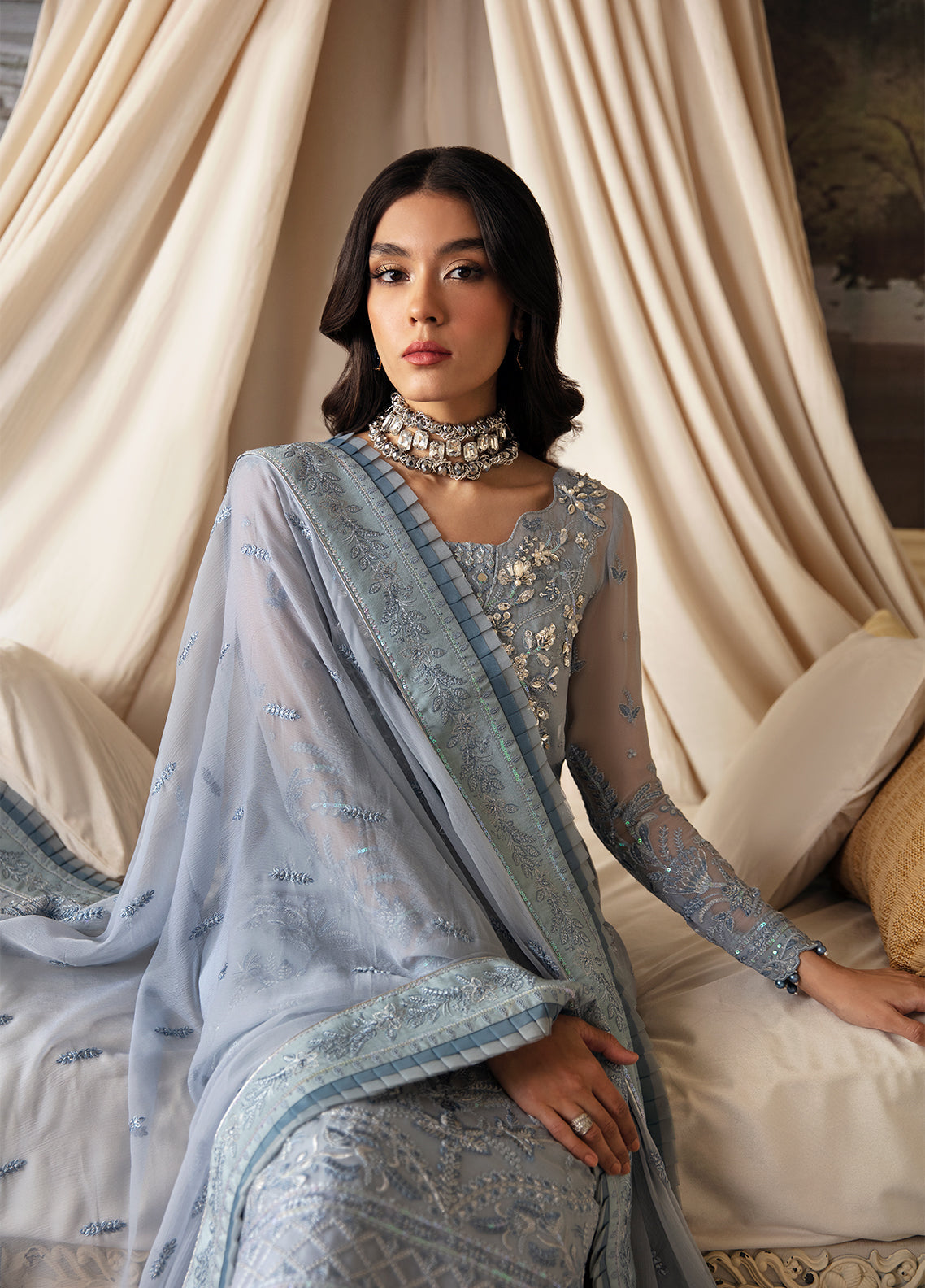 Gulaal Unstitched 3 Piece Emb Chiffon Vol-02 Collection'2023-Zuria