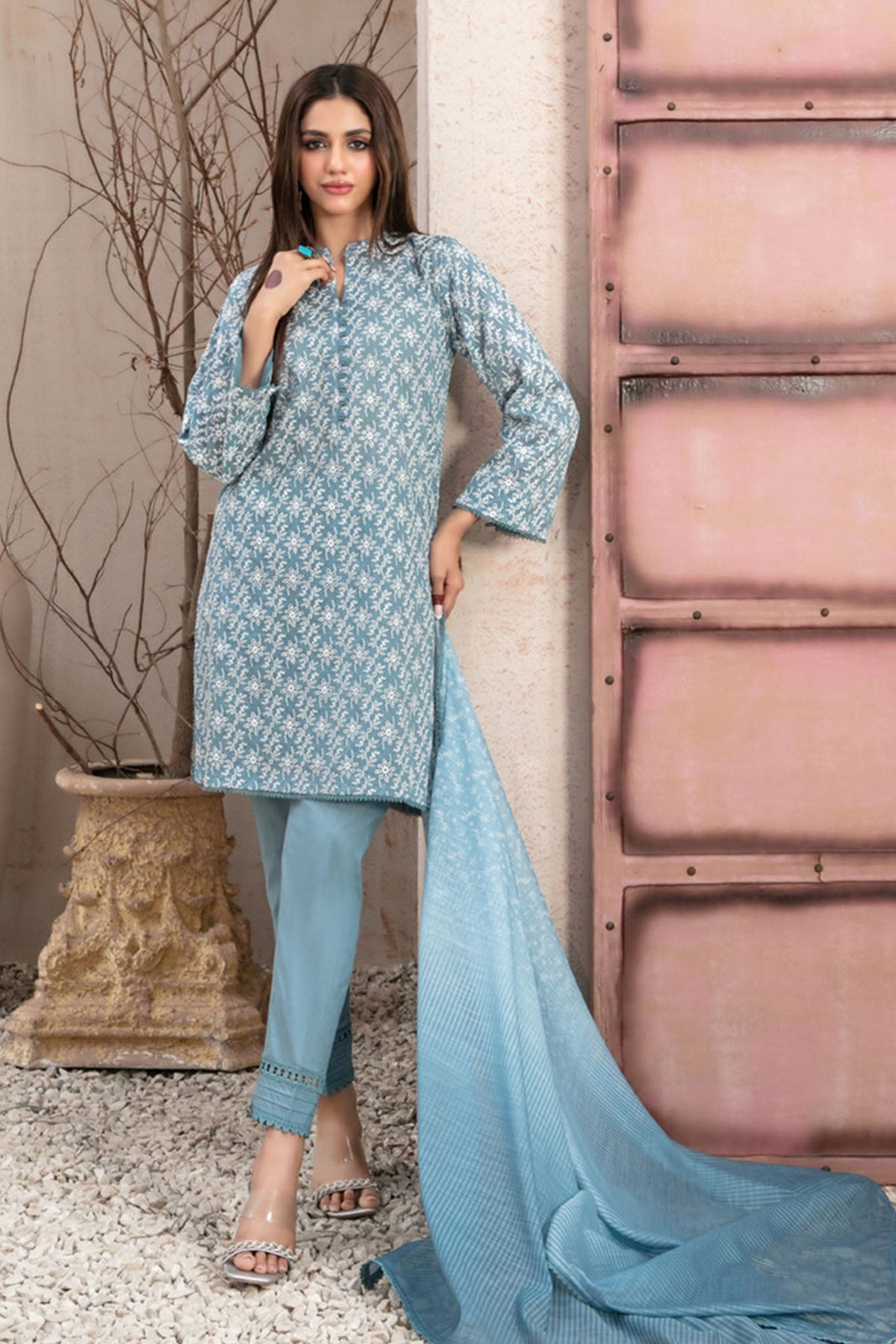 RIfna By Tawakkal Stitched 3 Piece Emb Lawn Collection-D-2915
