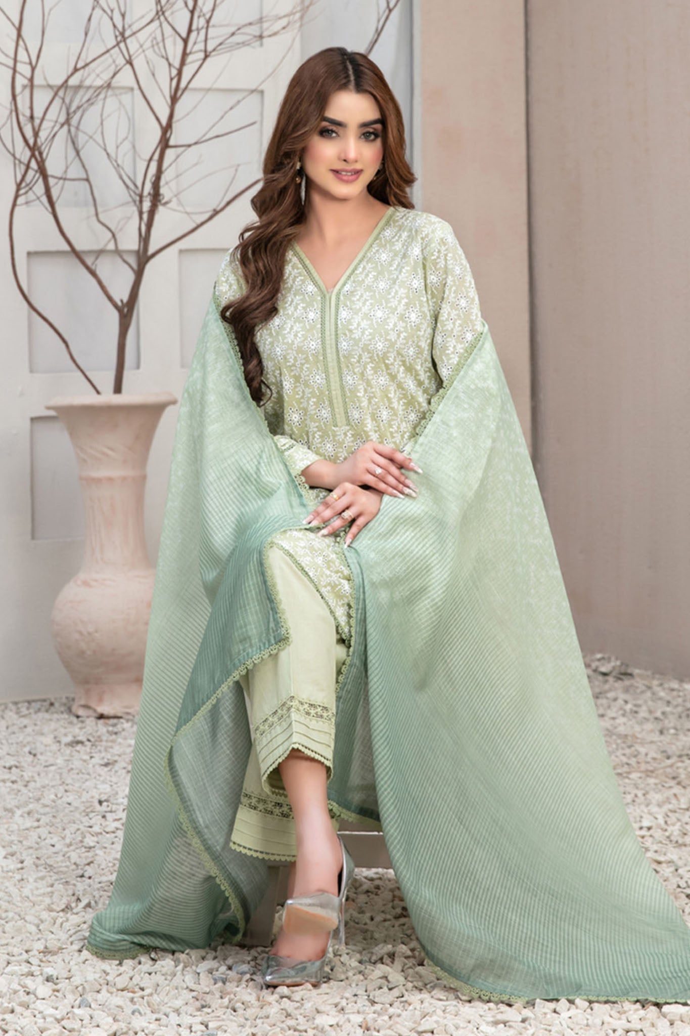 RIfna  By Tawakkal Stitched 3 Piece Emb Lawn Collection-D-2916
