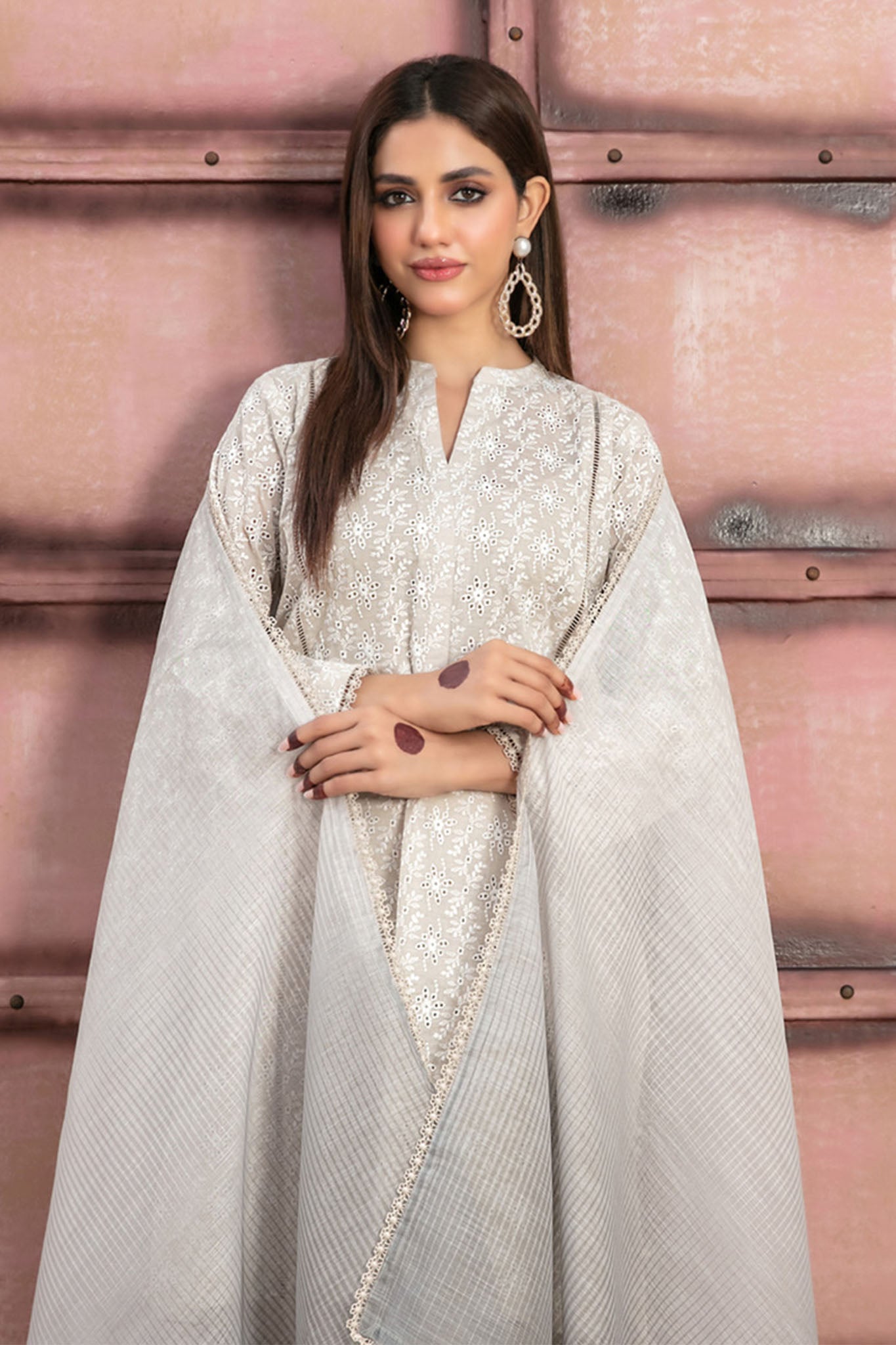 RIfna  By Tawakkal Stitched 3 Piece Emb Lawn Collection-D-2917