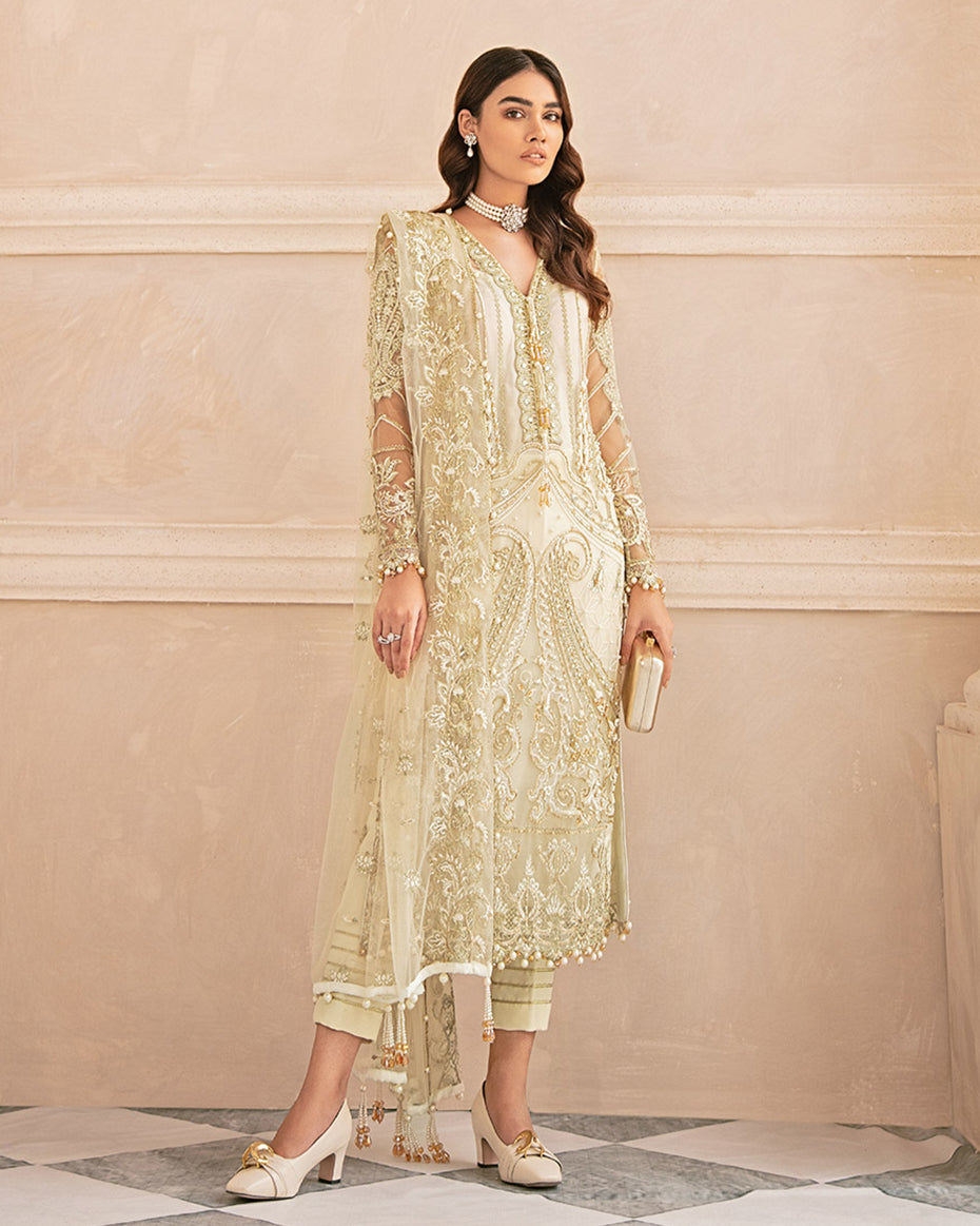 Mirabella By Gulaal Unstitched 3 Piece Eid Collection'2020-Crystalline Embroidered Net 4-Piece Suit MG-05