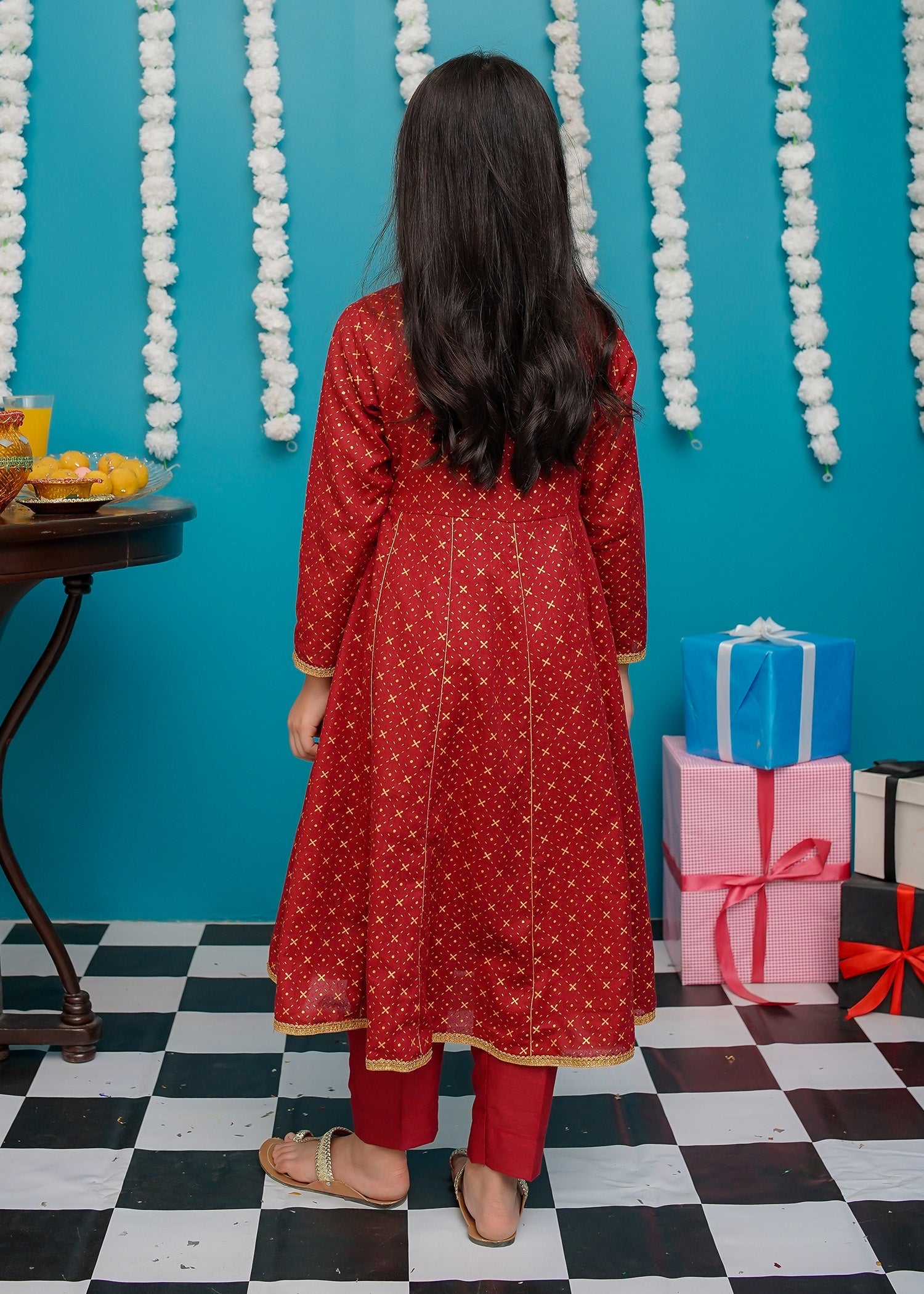 Eid Ki Khushiyan By Modest Stitched 3 Piece Cotton Frock Collection'2025-9280-Brn