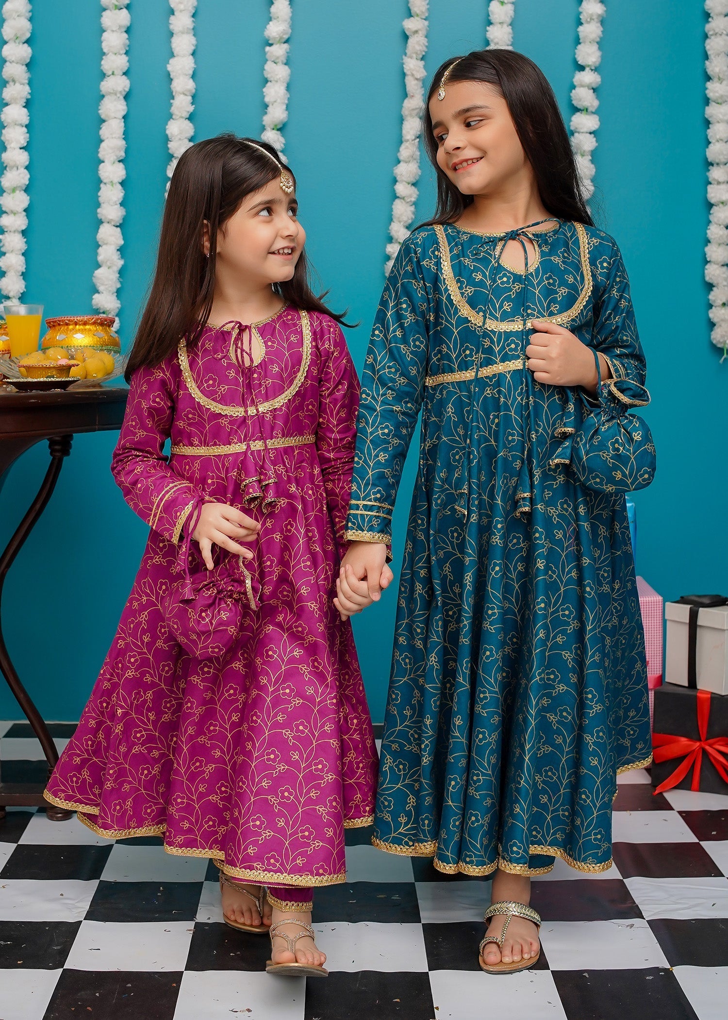 Eid Ki Khushiyan By Modest Stitched 3 Piece Cotton Frock Collection'2025-9230-Blu