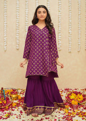 Gulzar By Modest Stitched 3 Piece Formals Collection'2025-9345-Purple