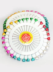 Hijab Ul Hareem Ring Pins Big 30 Pcs Pkt Multi Color Heart Shaped
