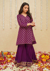 Gulzar By Modest Stitched 3 Piece Formals Collection'2025-9345-Purple