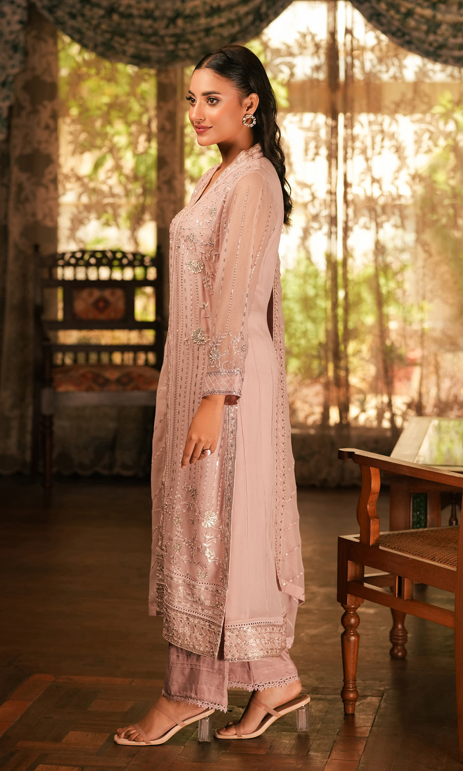 Shamooz Stitched 3 Piece Formals Collection'2025-Tea Rose SE-040