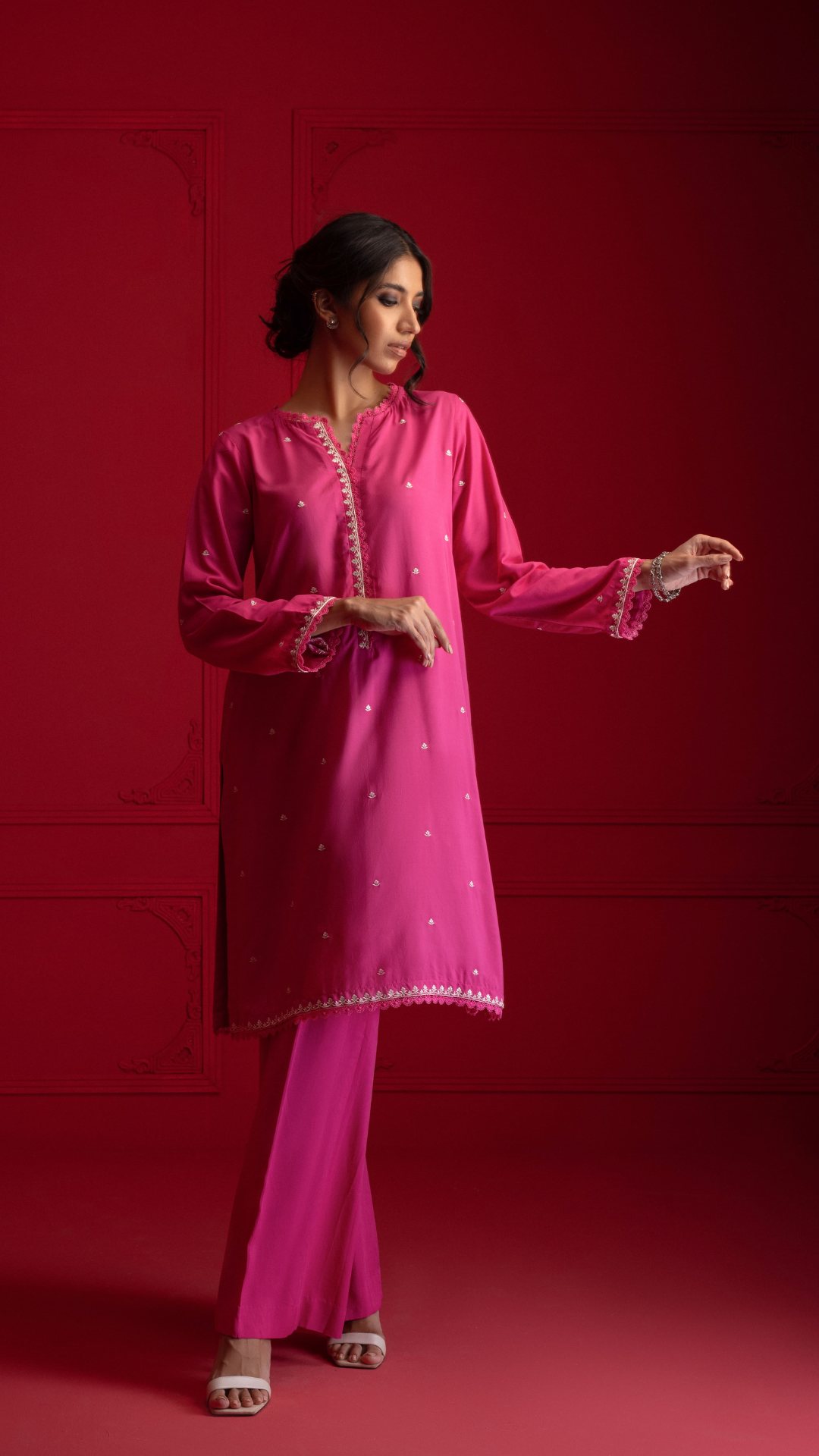 Signature By Najia Zia Stitched 2 Piece Winter Collection'2025-Rose