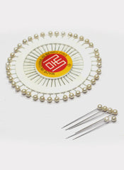 Hijab Ul Hareem Ring Pins Small 40 Pcs Pkt Pearl White