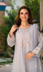 Shamooz Stitched 3 Piece Formals Collection'2025-Glam Grey SE-032