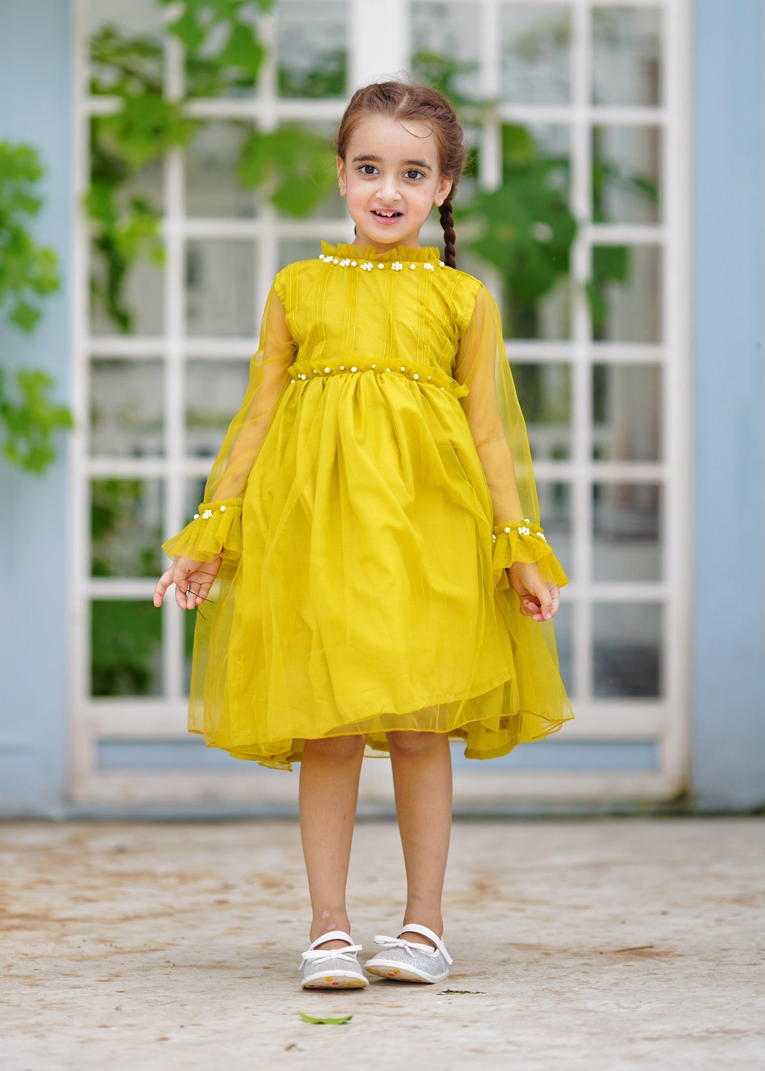Fairy Bloom by Modest Stitched kids Formals Collection'2025-Olive
