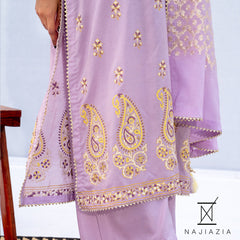 Najia Zia Unstitched 3 Piece Lawn Collection'2025-Lilac