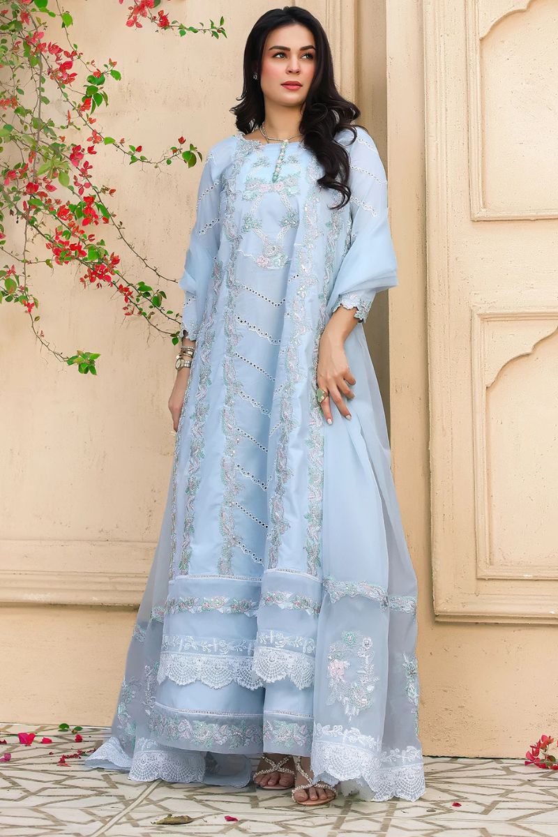 Tabeer By Mariam Malik Stitched 3 Piece Summer Collection'2025-Azure