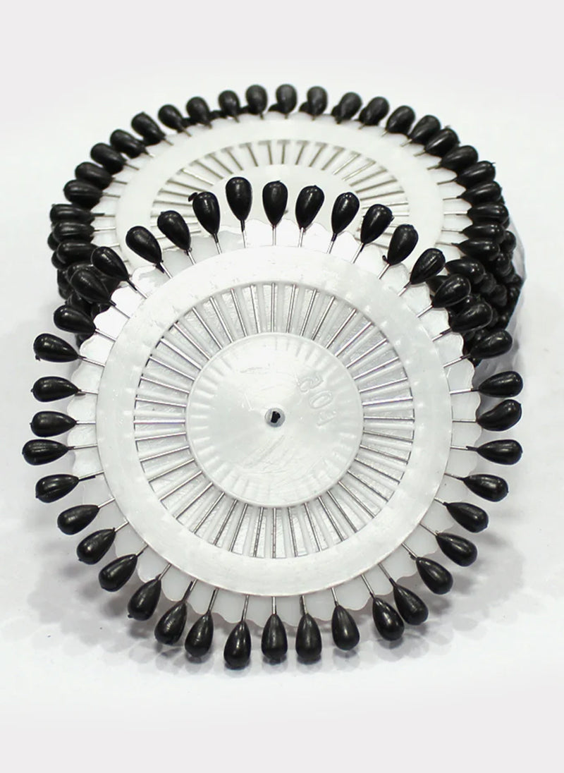Hijab Ul Hareem Ring Pins Big 40 Pcs Pkt Black