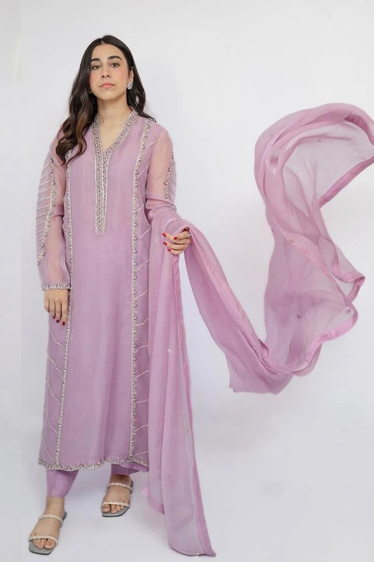 Luna By Mariam Malik Stitched 2 Piece Luxe Silk Pret Collection'2025-Luna- Luxury Pret' - 18