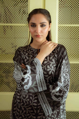 Qariney Stitched 2 Piece Silk Collection-Leila