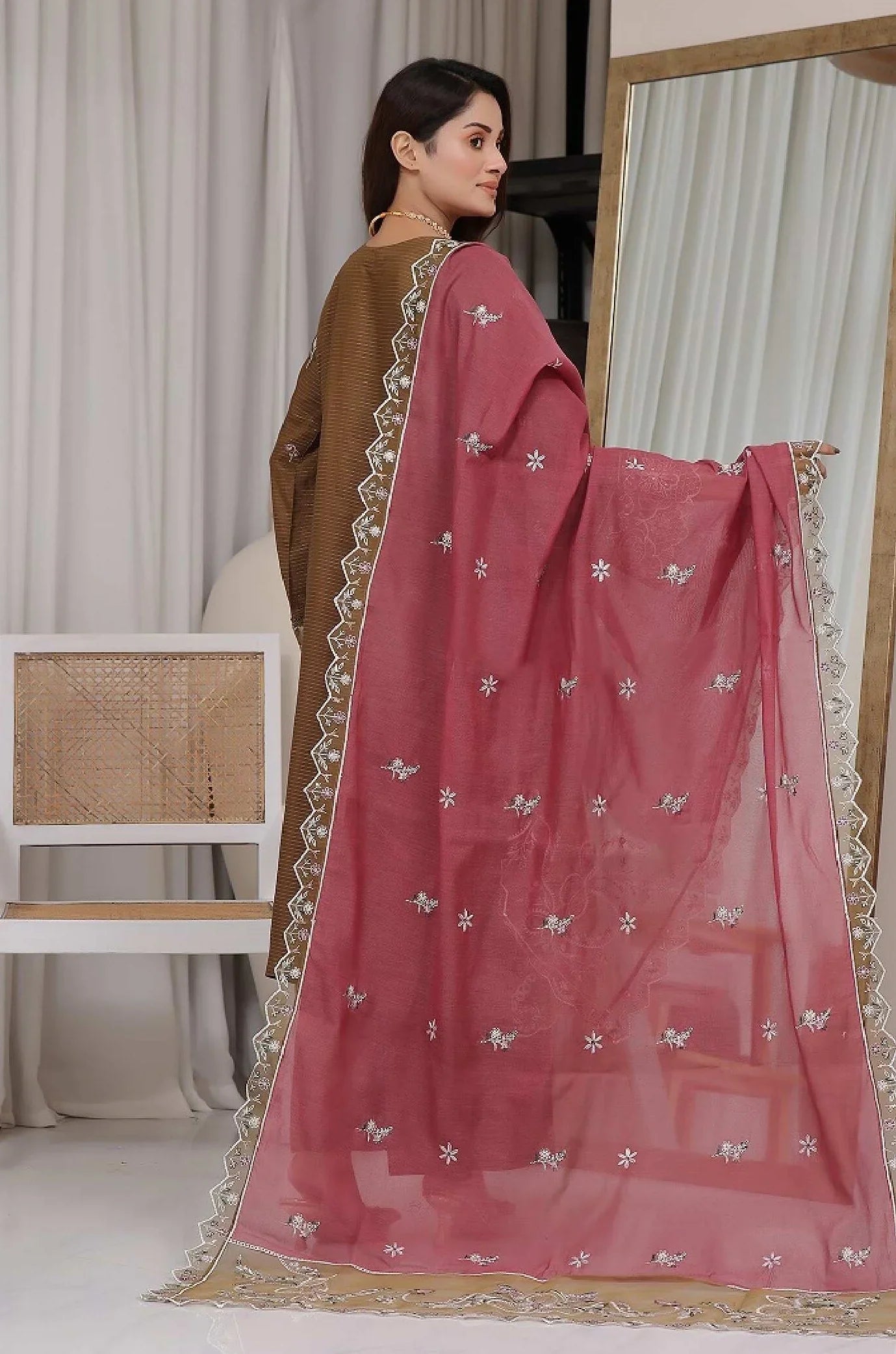 Dressline Un Stitched 3 Pcs Premium ChikankariEmb Viscose Zari Collection