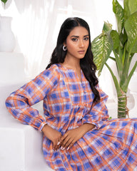 Ayla Studio Stitched PRINTED ESSENTIAL CO-ORD Sky Checks