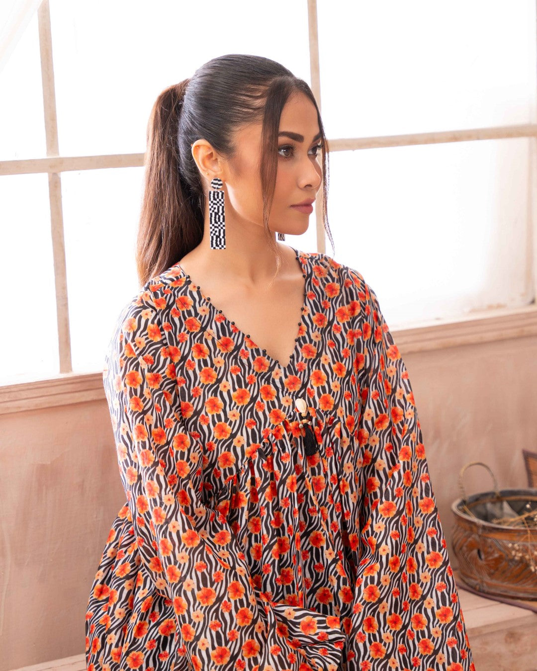 Ayla Studio Stitched PRINTED ESSENTIAL 2PC - Zebra Blooming